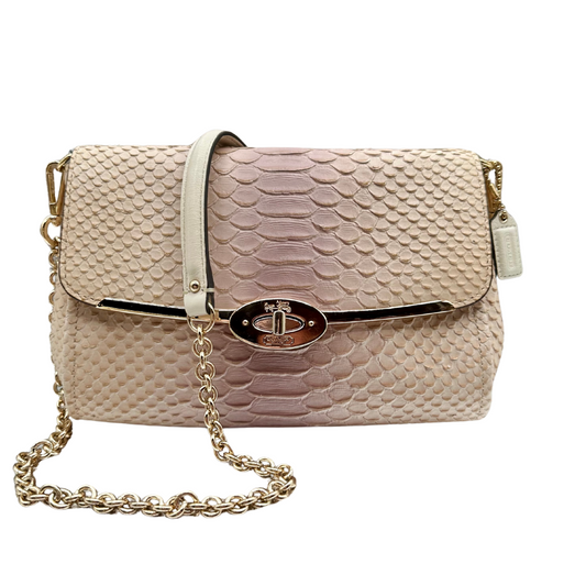 Coach Madison Limited Edition Embossed Python Clutch Crossbody #51662