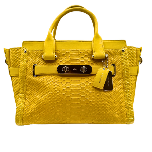 Coach Swagger Carryall Embossed Python