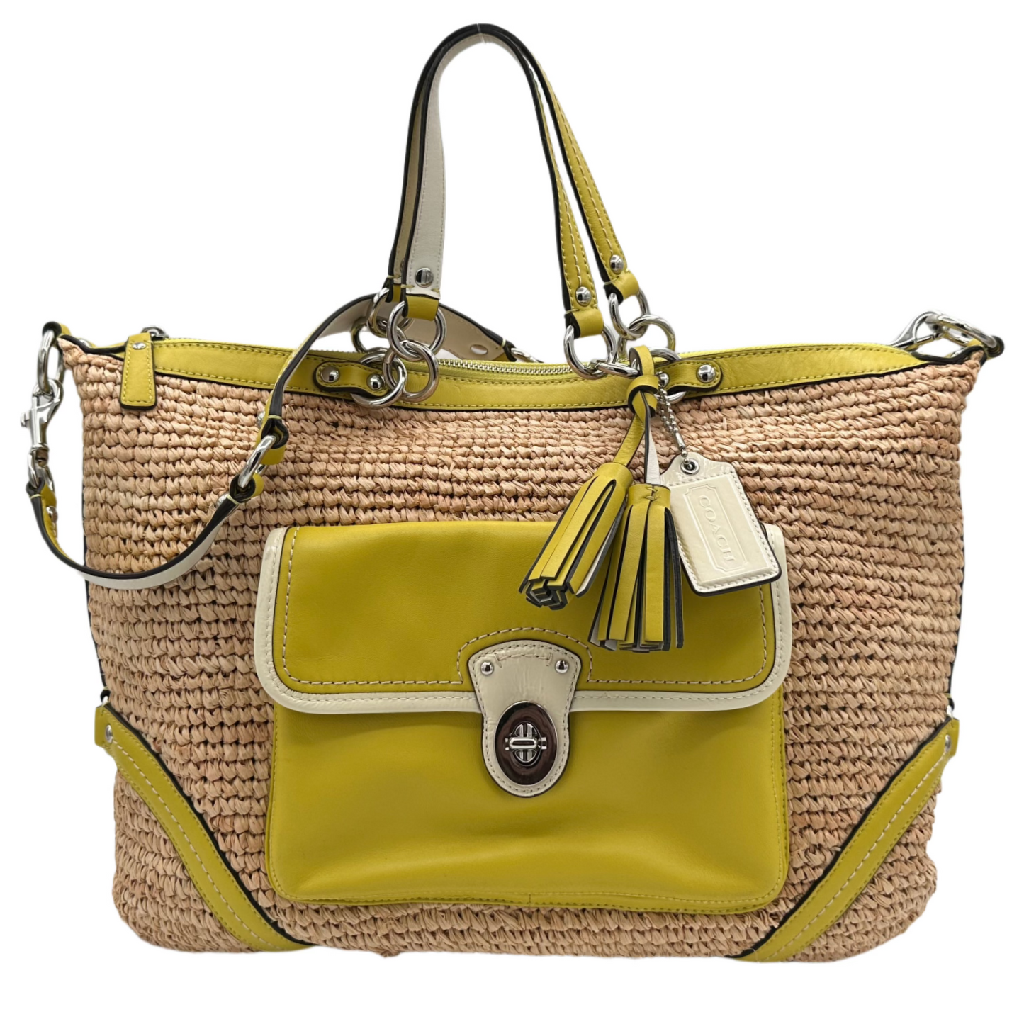 Coach Legacy Straw Satchel #23181
