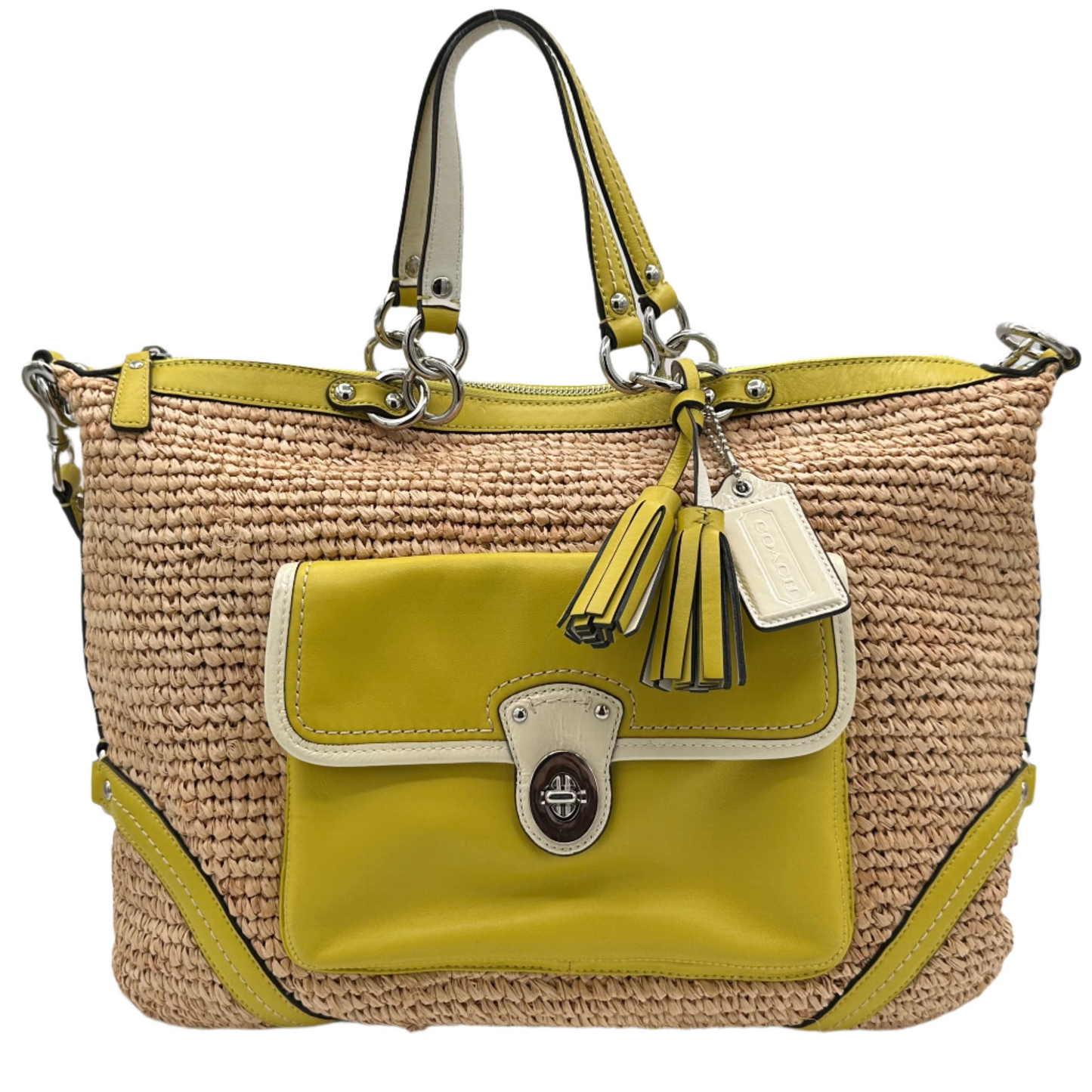 Coach Legacy Straw Satchel #23181