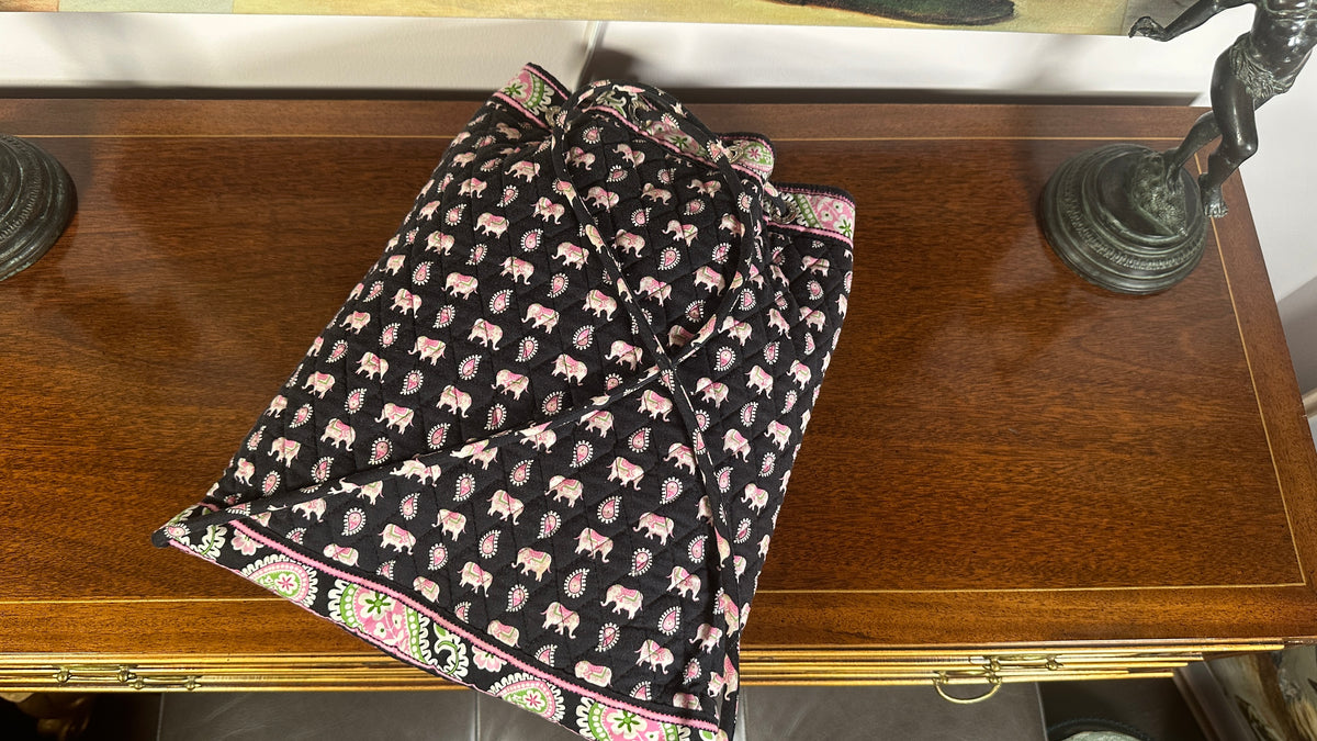 Vera Bradley Pink Elephant Drawstring Backpack