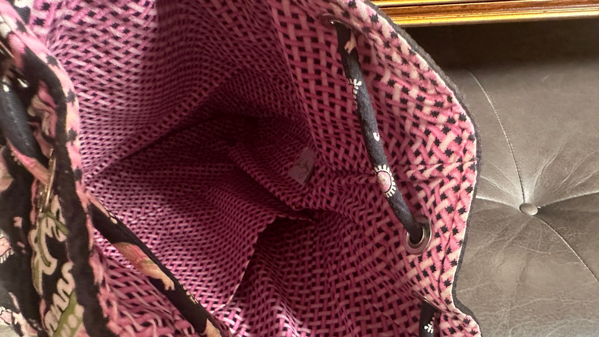 Vera Bradley Pink Elephant Drawstring Backpack