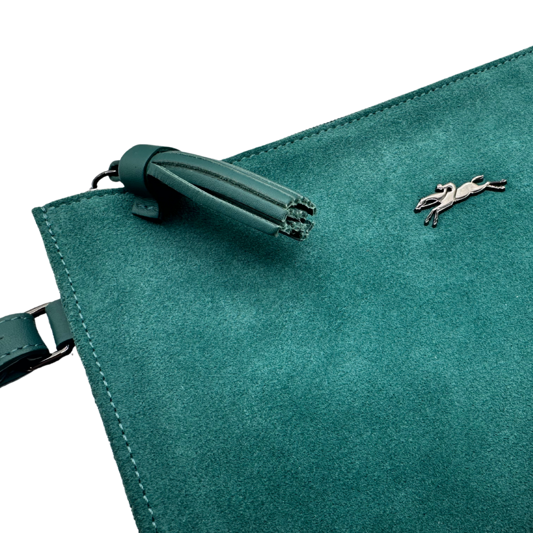 Caleb's Closet: Longchamp Suede Wristlet